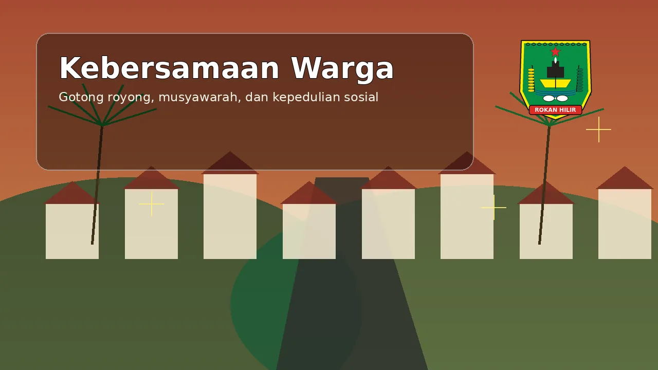 Ilustrasi kebersamaan warga Bagan Batu